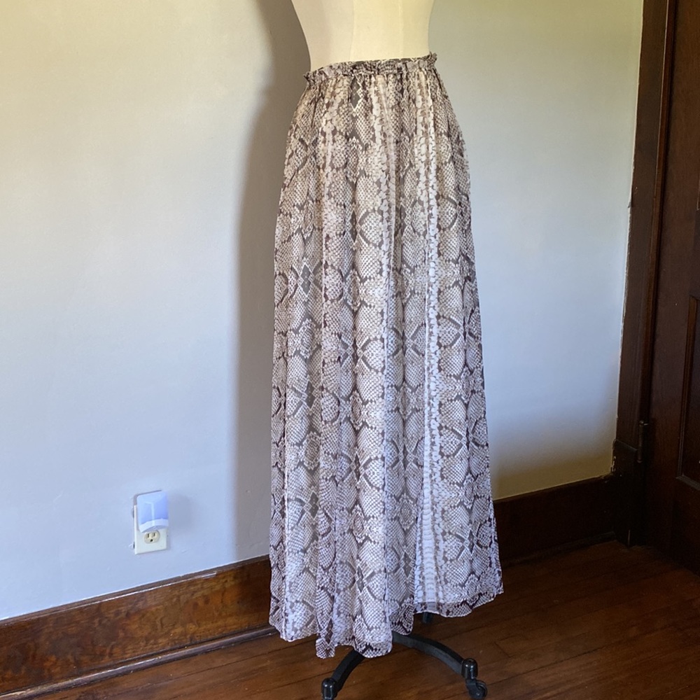 J Crew Collection Silk Snakeskin Print Maxi Skirt-Tags On! - Picture 3 of 9